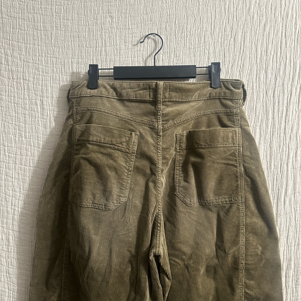 Pilcro The Kenna Heritage Mid-Rise Barrel Jeans moss green corduroy sz 30 - Picture 5 of 6